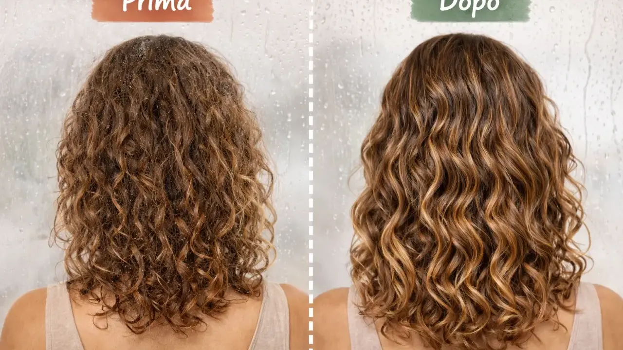 Capelli prima crespi e spenti, dopo definiti e luminosi. È possibile che i capelli da lisci diventano ricci con la giusta cura.