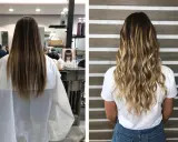 Prima e dopo: capelli lisci e spenti trasformati in onde luminose e piene di vita. I colpi di sole rovinano i capelli? Non più!