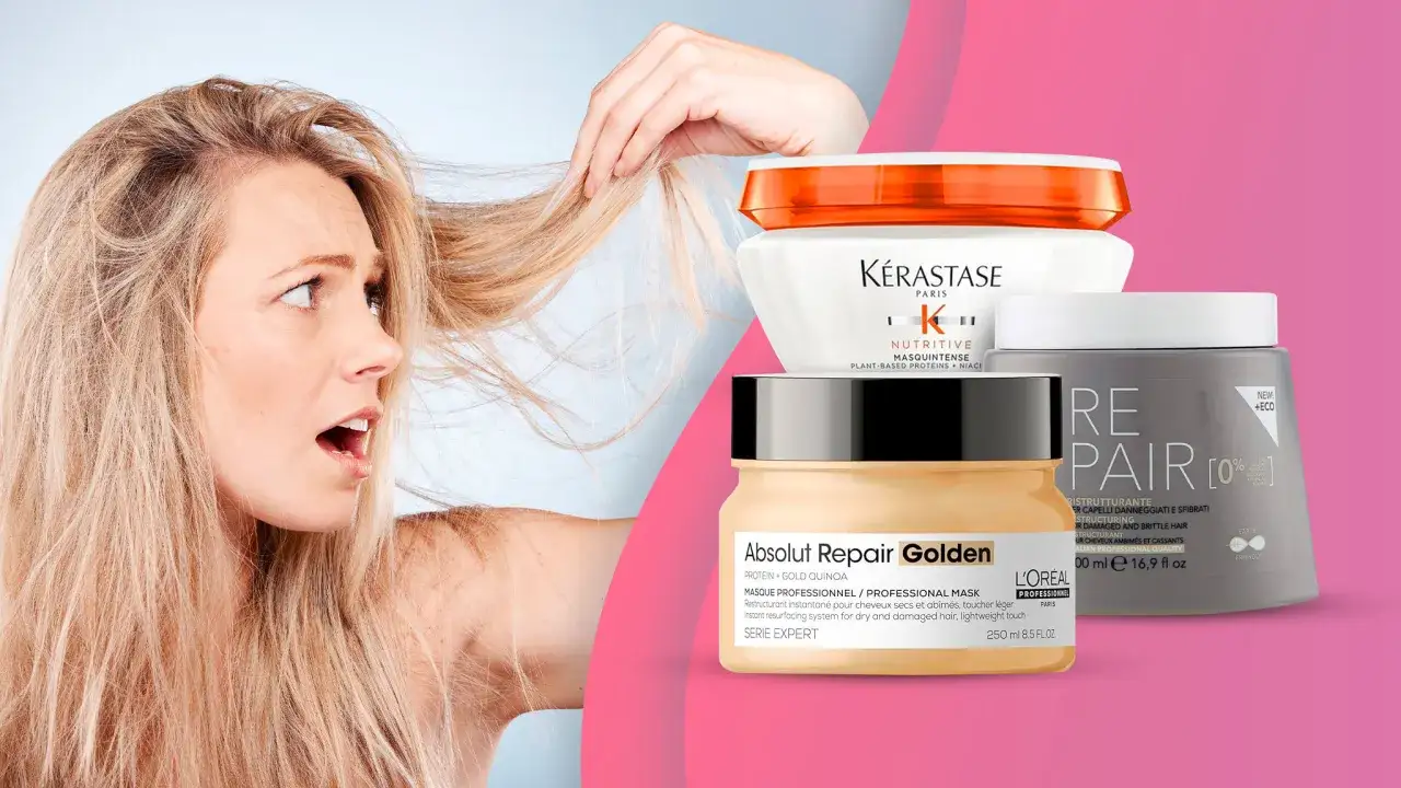Donna con capelli molto secchi cosa fare? Maschere Kérastase e L'Oréal per riparare e nutrire.